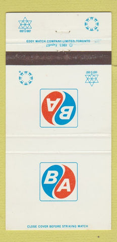 Matchbook Cover - BA oil gas Expo 1967 Canada 30 Strike