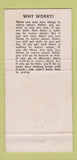 Matchbook Cover - Baker's Standard oil gas Elm Creek NE WEAR 30 Strike