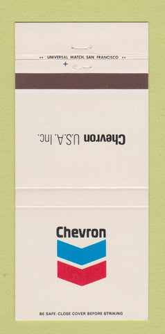 Matchbook Cover - Chevron oil gas USA 30 Strike