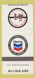 Matchbook Cover - Chevron oil gas Circle Bar Truck Corral Ozona TX 30 Strike