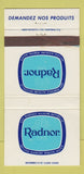 Matchbook Cover - Radnour Mineral Water St Maurice QC WEAR 30 Strike