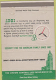 Matchbook Cover - Union Central Life Insurance Cincinnati OH 40 Strike