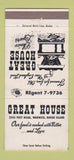 Matchbook Cover - Great House Restaurant Warwick RI 30 Strike
