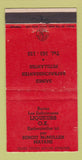 Matchbook Cover - Liquor Matane QC WEAR 30 Strike