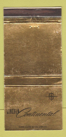 Matchbook Cover - Lincoln Continental Bob Foss Colorado Springs WEAR 30 Strike
