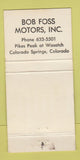 Matchbook Cover - Lincoln Continental Bob Foss Colorado Springs WEAR 30 Strike