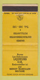 Matchbook Cover - Liquor Matane QC YELLOW WEAR 30 Strike
