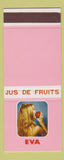 Matchbook Cover - Fruit Juice  France girlie SAMPLE