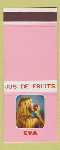 Matchbook Cover - Fruit Juice  France girlie SAMPLE