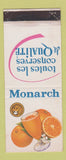 Matchbook Cover - Monarch Orange Drink France WEAR SAMPLE