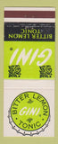 Matchbook Cover - Gini Bitter Lemon Tonic WEAR France