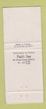 Matchbook Cover - Gini Bitter Lemon Tonic WEAR France