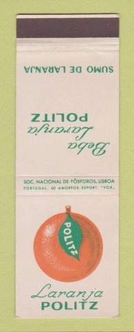 Matchbook Cover - Beba Laranja Politz Orange Drink? Portugal WEAR