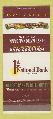 Matchbook Cover - 1st National Bank Killeen TX 30 Strike