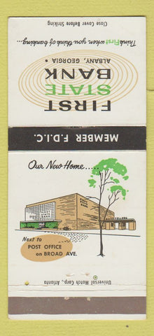 Matchbook Cover - First State Bank Albany GA 30 Strike