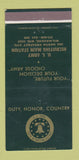 Matchbook Cover - US Army Recruiting Main Station Milwaukee WI 30 Strike