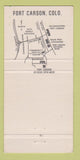 Matchbook Cover - Fort Carson National Bank Colorado WEAR 30 Strike