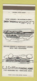 Matchbook Cover - LJ Griffin Funeral Home Westland MI 30 Strike