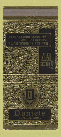 Matchbook Cover - Daniels Funeral Home Lakewood OH WEAR 30 Strike
