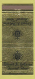 Matchbook Cover - Edward DeCarbo Funeral Home New Castle PA WORN BACK 30 Strike