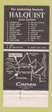 Matchbook Cover - Halquist Lannon Stone Sussex WI 30 Strike