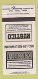 Matchbook Cover - Piertex Laval QC Rustico Composite  30 Strike