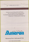 Matchbook Cover - Ameron Monterey Park CA 40 Strike