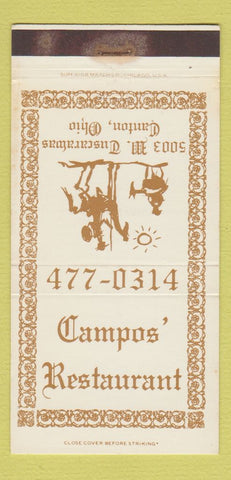 Matchbook Cover - Campos' Restaurant Canton OH WEAR 30 Strike