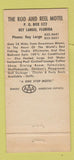 Matchbook Cover - Rod and Reel Motel Key Largo FL 30 Strike