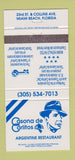 Matchbook Cover - Casona de Carlitos Argentine Restaurant Miami FL 30 Strike