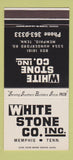 Matchbook Cover - White Stone Company Memphis TN 30 Strike