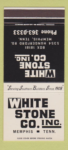 Matchbook Cover - White Stone Company Memphis TN 30 Strike