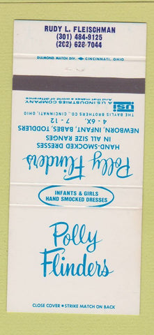 Matchbook Cover - Polly Flinders Women's Clothes Cincinnati OH 30 Strike