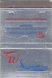 Matchbook Cover - Wiggins Airways airplanes Norwood MA plane sales 40 Strike