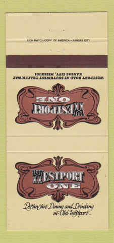 Matchbook Cover - Westport One Restaurant Kansas City MO 30 Strike