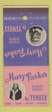 Matchbook Cover - Mary Parker Women's Clothes New York City 30 Stick
