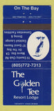 Matchbook Cover - The Golden Tee Resort Lodge Morrow Bay CA 30 Strike