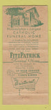 Matchbook Cover - FitzPatrick Funeral Home Philadelphia PA Catholic 30 Strike