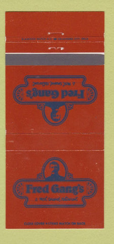 Matchbook Cover - Fred Gang's Restaurant Oklahoma City OK 30 Strike