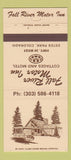 Matchbook Cover - Fall River Motor Inn Motel Estes Park Colorado 30 Strike