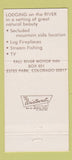 Matchbook Cover - Fall River Motor Inn Motel Estes Park Colorado 30 Strike