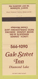 Matchbook Cover - Gale Street Inn Diamond Lake Mundelein IL 30 Strike