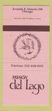 Matchbook Cover - Meson Del Lago Chicago IL Restaurant 30 Strike