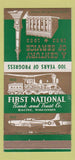 Matchbook Cover - First National Bak Trust Racine WI 1953 30 Strike