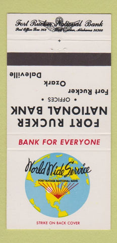 Matchbook Cover - Fort Rucker National Bank Ozark Daleville 30 Strike