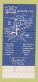 Matchbook Cover - Desert Inn Motor Hotel Lancaster CA Granada Room 30 Strike