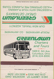 Matchbook Cover - Greenlawn Charters bus Wooster OH Columbus 40 Strike