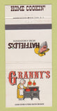 Matchbook Cover - Granny's Hatfield's Holiday Inn Cincinnati OH 30 Strike