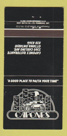 Matchbook Cover - Capones Restaurant Ottawa ON 30 Strike
