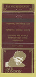 Matchbook Cover - Jack London Bar Restaurant Sausalito CA 30 Strike